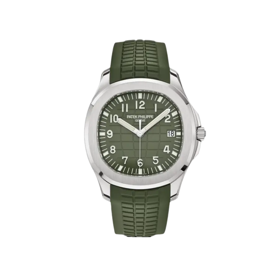 Patek Philippe Aquanaut Jumbo Date, Sweep Seconds, 18k White Gold, 42,2 mm, Ref# 5168G-010