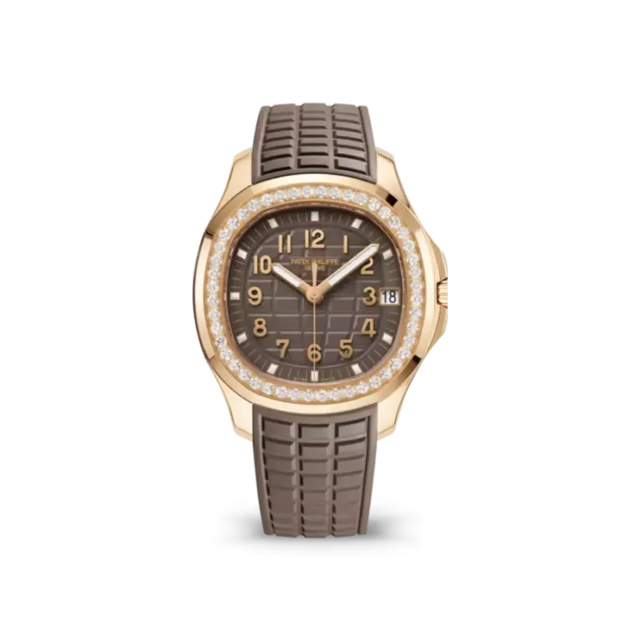 Patek Philippe Aquanaut Luce Automatic Diamond Brown Dial Ladies Watch 5068R-001