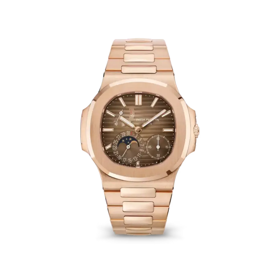 Patek Philippe Nautilus Moon Phase Rose Gold Watch 5712/1R-001