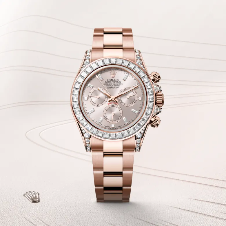 Rolex Cosmograph Daytona Oyster, 40 mm, Everose gold and diamonds M126595TBR-0001