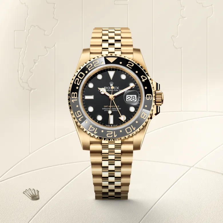 Rolex GMT-Master II Oyster, 40 mm, yellow gold M126718GRNR