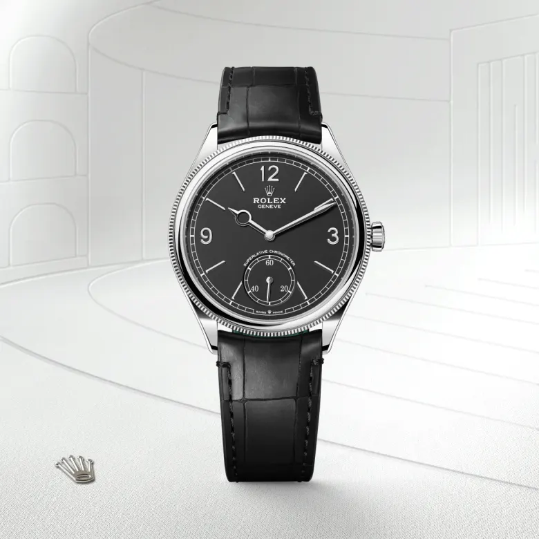 Rolex 1908 39mm, 18 ct white gold, polished finish M52509